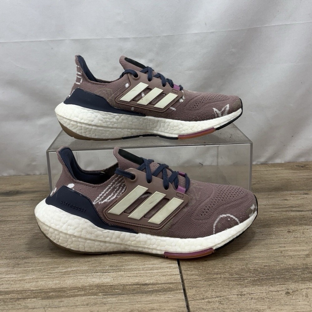 Adidas Ultraboost‎ 22 Mauve Navy White Running Shoes GW6917 Womens 8